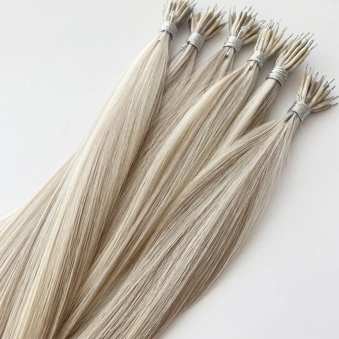 2024 New Arrival Double Drawn Nano Ring Human Hair Extension 100% Virgin Human Nano Ring Hair