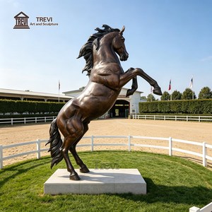 Statue de cheval sautant en bronze sur mesure, grande taille, décoration moderne pour jardin extérieur, œuvre d'art métallique, sculpture animale cheval, vente en gros OEM - Product Image 6