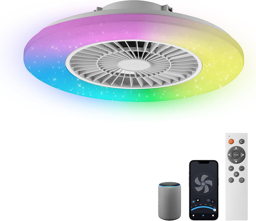 2025 Hot Sale 60 cm Led Luxurious Chandelier Fan Light Round Ceiling Cealing Round Lamps with and Fan with Light