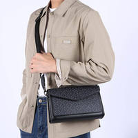 Sacs pour hommes, style business décontracté, imperméables, en cuir PU, bandoulière