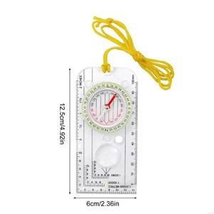 Regla de mapa de acrílico multifuncional luminosa portátil Escala de brújula para actividades al aire libre-para senderismo escalada guía de orientación - Product Image 5
