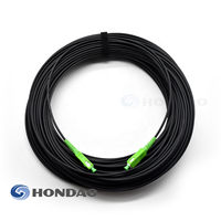 Câble de raccordement FTTH à fibre optique 100 m G657A1 monomode SC/APC vers SC/APC, gaine LSZH noire