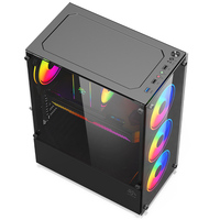SNOWMAN CS010 Color negro Mid-Tower Desktop Gaming PC Case Modern ATX/MATX/Mini ITX Computer Case Custom Tempered Micro ATX