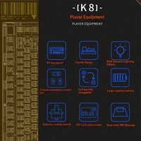 Clavier mécanique sans fil Darmoshark K8 81 touches avec écran TFT, hot-swap, rétroéclairage RGB, 2.4G pour Mac Gamer