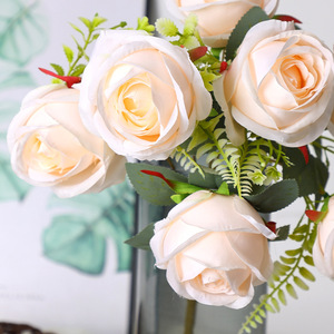 Roses artificielles Xinchengzhi, roses de lune d'automne, 7 têtes, 30cm-100cm, décoration de mariage et de maison - Product Image 3