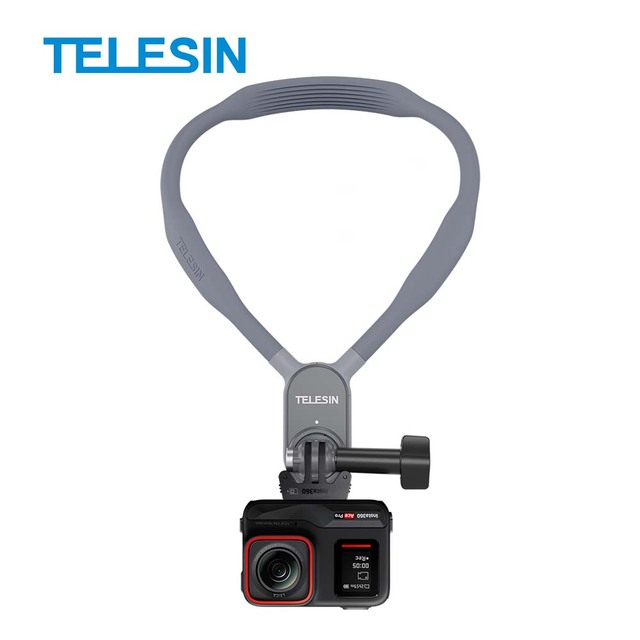 Telesin Magnetic Silicone Neck Holder for Insta360 Ace Pro Action Sports Cameras Tool Neck Hanging Bracket Holder Mount