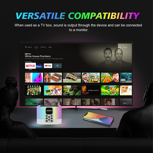 Z1 Mix 2-in-1 Android TV box với BT loa và bầu không khí đèn | Quad Core H313 4K <span class=keywords><strong>streaming</strong></span> thiết bị - Product Image 4