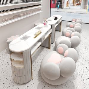 Ensemble de table et de chaises de salon de manucure en gros, combinaison de table de manucure moderne, table de manucure économique spéciale, style de luxe léger - Product Image 4