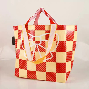 Sac fourre-tout promotionnel en polypropylène recyclable, laminé PP, tissé, pour boutique, épicerie, publicité, sac de shopping en tissu - Product Image 1