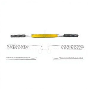 Râpes nasales Fomon 20,5 cm / 8 pouces droites avec inserts en carbure de tungstène TC 40 x 7 mm Fig. 1/2 pour une mise en forme précise des os nasaux - Product Image 1