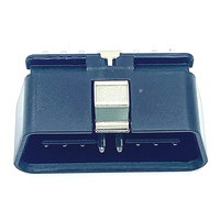 Venta al por mayor de soldadura universal tipo oro niquelado J1962 OBD II OBD 2 conector macho con clips metálicos