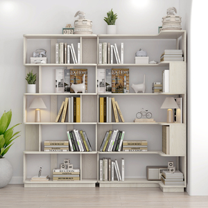Corner Bookshelf Set Of 2 <b>White</b> Oak Color 90 Cm And 80 Cm Extendable Free Combination <b>Display</b> Shelf - Product Image 2