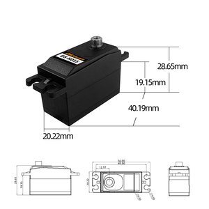 Servomoteur numérique DS SERVO <span class=keywords><strong>Tamiya</strong></span> 45065 pour voiture RC, moteur DC sans balais, <span class=keywords><strong>buggy</strong></span> TSU-06, profil bas, étanche, en plastique et métal - Product Image 2