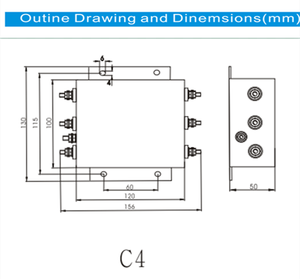 Dorexs dac4 ba giai đoạn EMI điện Lọc 380V 30A 60A 100A | tiếng ồn thấp 3 dòng Lọc CE ROHS chứng nhận - Product Image 4