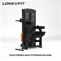 Appareil d'hyperextension dorsale réglable avec pile de poids pour le bas du dos, équipement de musculation professionnel pour salle de sport