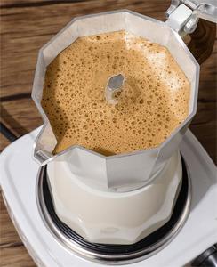 <span class=keywords><strong>Cafetière</strong></span> Moka <span class=keywords><strong>italienne</strong></span> à valve unique pour la préparation manuelle de café à la maison, 1/2/3/6/9 tasses, ensemble d'ustensiles pour la préparation du café Moka - Product Image 5