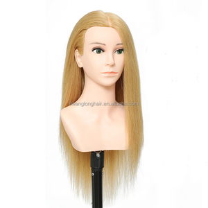 หัวหุ่นฝึกทำ<span class=keywords><strong>ผม</strong></span>หญิง ยิ้มแย้ม พร้อมไหล่และแต่งหน้า <span class=keywords><strong>ผม</strong></span>แท้ 100% จากโรงงานซูชาง - Product Image 2