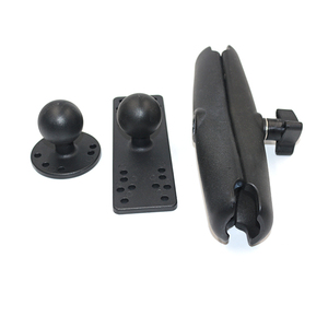 C Sizes 1.5" Aluminium Long Double <b>Socket</b> Arm Ball Mount With 6.25" X 2" Rectangle Base for GNSS Guidance System - Product Image 5