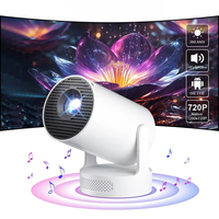 Mini-projecteur portable HY300 Ultra 170 ANSI avec haut-parleur HIFI, base extérieure, 4K Full HD, courte focale, Android 11, rotation 360°, Wi-Fi