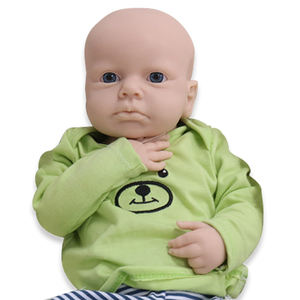 ตุ๊กตาซิลิโคนเนื้อแข็งทั้งตัวขนาด18นิ้วสำหรับเด็กเกิดใหม่ตุ๊กตาแฟชั่นไม่ทาสี - Product Image 3