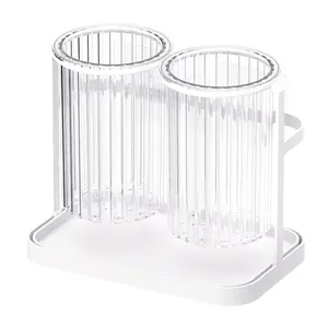 Cage à baguettes double tasse Boîte de collecte pour usage domestique peut vider l'étagère de la cuisine cage à baguettes