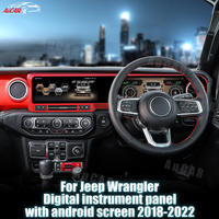 Autoradio stéréo Android 12 10,9 pouces avec GPS pour Jeep Wrangler, tableau de bord numérique 2018-2022, double écran