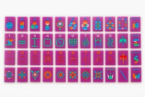 Purple Acrylic American <b>Mahjong</b> Tiles <b>Set</b> 160pcs Custom Color Durable Portable Foldable Game Pieces for Family Play - Product Image 2