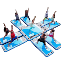 Planche de yoga aquatique gonflable rectangulaire en PVC Drop Stitch haute capacité pour activités aquatiques en extérieur