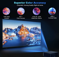 Nouveau projecteur portable Funphenix C5-Pro 20000 Lumens Full HD 1080P 4K LED LCD pour cinéma maison, Android Smart, éducation, HIFI Stéréo
