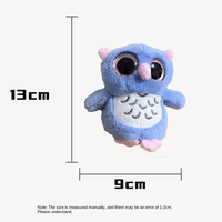 Nouveau design, porte-clés hibou en peluche exquis et adorable, pendentif de décoration pour sac à dos en forme de dessin animé, vente en gros personnalisable