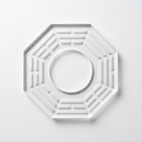 Décoration Taoïste Bagua en Acrylique Personnalisée en Gros, Plaque Zen Octogonale Haute Transparence pour Salle de Méditation et Cadeaux Spirituels