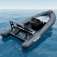 Ce certificat RHIB 520 V profond coque Hypalon/PVC/Orca nervure en aluminium bateaux gonflables pour la pêche