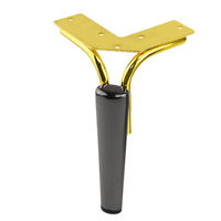 Pieds de meubles modernes robustes en fer doré et pieds de rechange pour armoire, canapé, commode, meuble TV, canapé - Vis de montage DIY inclus pour salle à manger