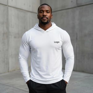 T-shirt de sport à manches longues pour homme, personnalisé par le fabricant, respirant, séchage rapide, élastique, impression par sublimation, protection UV, pour la gym et le fitness - Product Image 1