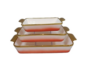Plat de service personnalisé, assiettes marocaines, bord doré, assiettes en céramique blanches simples - Product Image 3