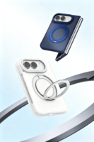Support de téléphone rotatif à 360° pour iPhone Duo avec anneau magnétique intégré, support de bureau mains libres pour visionnage multimédia, étui pour lunettes Duo