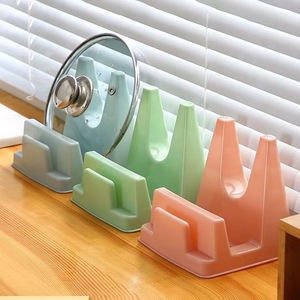 <b>Tabletop</b> pot lid rack, household plastic cutting board rack, kitchen portable pot lid holder, no-drill integrated <b>storage</b> rack - Product Image 1