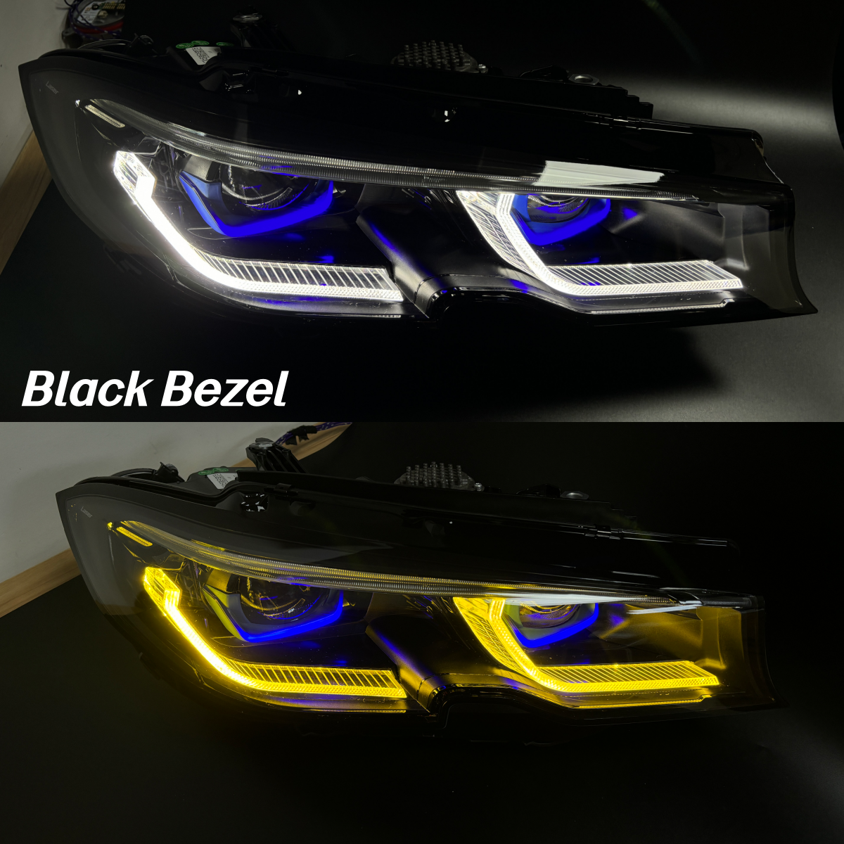 Black Bezel-White/Yellow