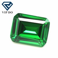 Zircone cubique de qualité 5A, taille octogonale à facettes, 3*5-10*14 mm, vert clair/vert émeraude, pierres précieuses en vrac, émeraude synthétique, pierres CZ