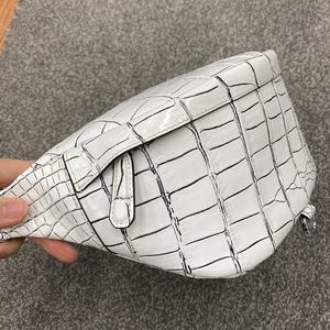 Handcrafted Genuine Crocodile Leather <b>Men's</b> Chest <b>Bag</b> Zipper Closure Durable Cowhide Lining Premium Waterproof <b>Crossbody</b> <b>Bag</b> - Product Image 4