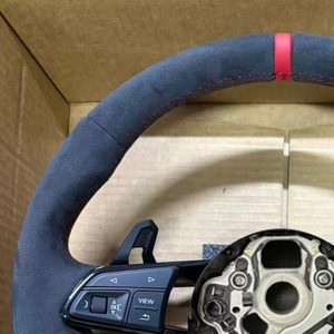 Volant en Alcantara cousu à la main pour <span class=keywords><strong>Audi</strong></span> R8 A1 A3 A4 A5 A6 A7 A8 A3 <span class=keywords><strong>TT</strong></span> TTRS Q5 RS3 RS7 Q7 C6 C8 S6 S7 B8 B8.5 B9 S3 S4 - Product Image 4