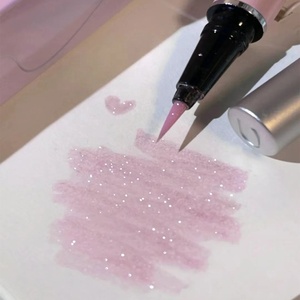 <span class=keywords><strong>Rosa</strong></span> chiaro <span class=keywords><strong>rosa</strong></span> accovacciato penna per baco da seta polvere di diamante rotta illuminante a lunga durata senza macchie impermeabile sottile per eyeliner penna liquida - Product Image 3