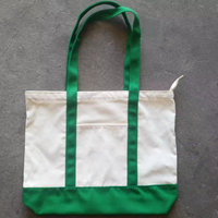 Bolsa de Lona Grande Ecológica con Asa Larga, Cierre de Cremallera, Estampado de Letras, Logotipo Personalizado, Modelo -028
