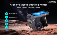 Imprimante thermique compacte UROVO K388 PRO avec Android 14.0, écran de 5,5 pouces, conception portable durable, fonctionnalités d'étiquetage et de code-barres