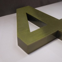 Letras del alfabeto personalizadas de fábrica SP, letras de metal de lujo luminosas y no luminosas, número de casa Led acrílico para negocios de tienda