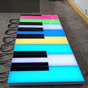 Интерактивный танцпол для пианино со светодиодным дисплеем, эффект Вау, 2021