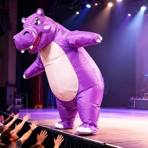 Disfraz de Hipopótamo Inflable Personalizado, Talla Adulto, de Poliéster, Fácil de Inflar, Disfraz de Halloween, Cosplay, Fiesta, Traje Completo - Product Image 6