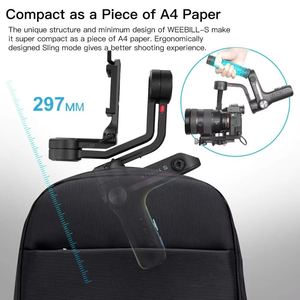 <span class=keywords><strong>ZHIYUN</strong></span> <span class=keywords><strong>Weebill</strong></span> <span class=keywords><strong>S</strong></span> กล้องกันสั่นแบบมือถือ 3 แกน สำหรับกล้อง DSLR และกล้องมิเรอร์เลส - Product Image 5