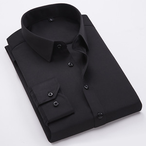 <span class=keywords><strong>Camisa</strong></span> de <span class=keywords><strong>Traje</strong></span> Entallada de Manga Corta/Larga para Hombre, Estilo Formal de Negocios, Color Blanco, <span class=keywords><strong>Azul</strong></span> <span class=keywords><strong>y</strong></span> Negro, para Primavera, Verano <span class=keywords><strong>y</strong></span> Otoño - Product Image 4
