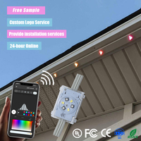 Lumières extérieures permanentes Ismart à changement de couleur compatibles Alexa et Google, module 30 mm, 12 V 24 V, IP68, pour la décoration de jardin